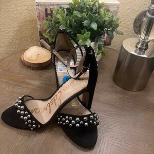 Sam Edelman Black Silver Studded Heels